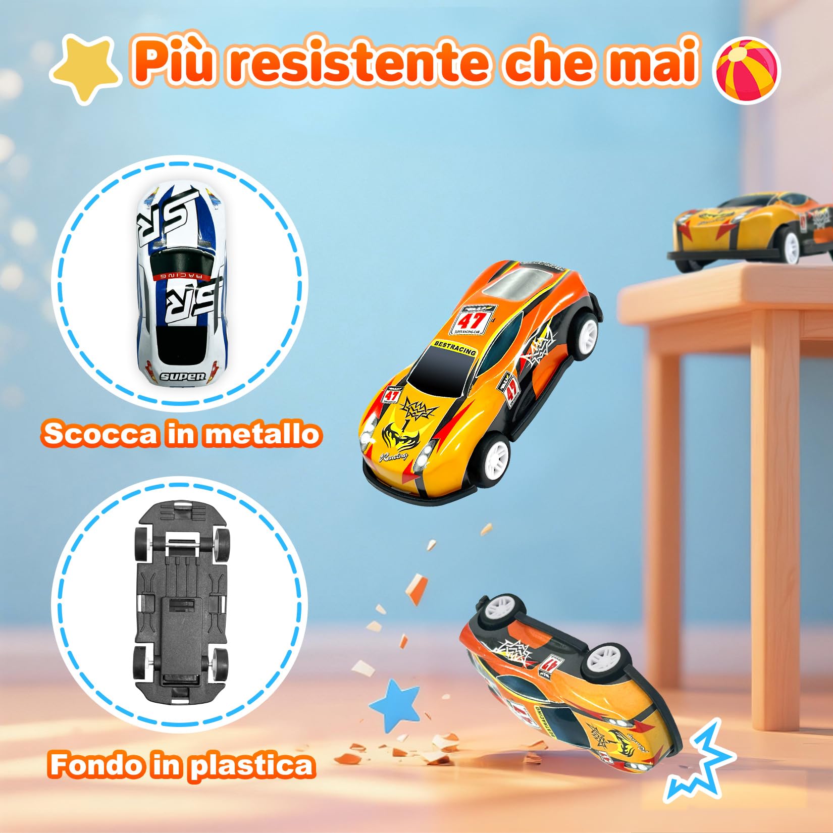 Macchinine Per Bambini, Cars Giocattoli, Giochi Bimbo con 22 Mini Macchine Giocattolo e 8 Blocchi Stradali, Veicolo Metallo Die Cast 1:64, Set Macchinina Bambina, Gioco Bambino 3 4 5 6 7 8 Anni