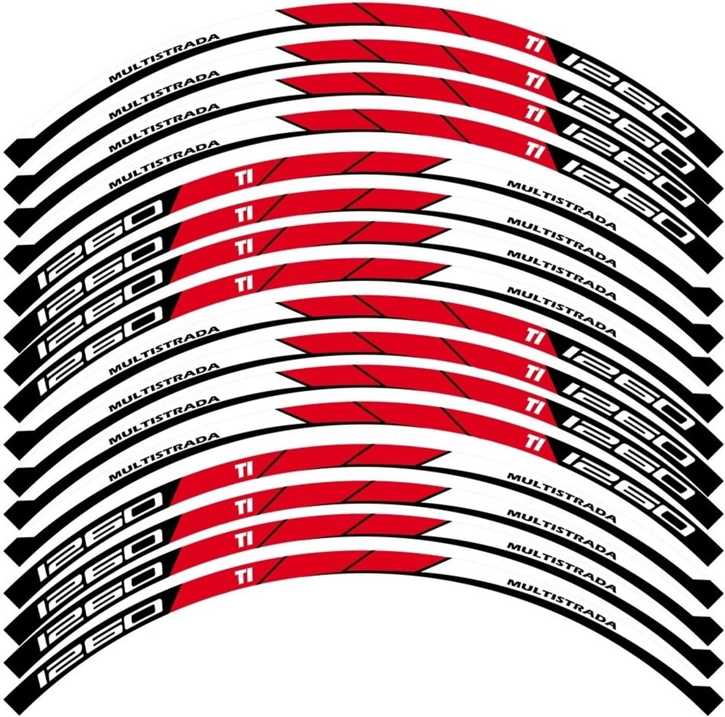 for D&UCATI for MULTISTRADA for 1260 1200 1200 S Wheel Stickers Motorcycle Sticker Wheel Rim Decal(A-1)