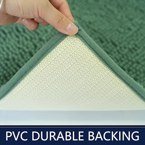 Miniatura 6 de BOANKODU Juego de alfombras y tapetes de baño, juego de 2 alfombras de baño de felpilla, lavables a máquina, antideslizantes, lavables a máquina,