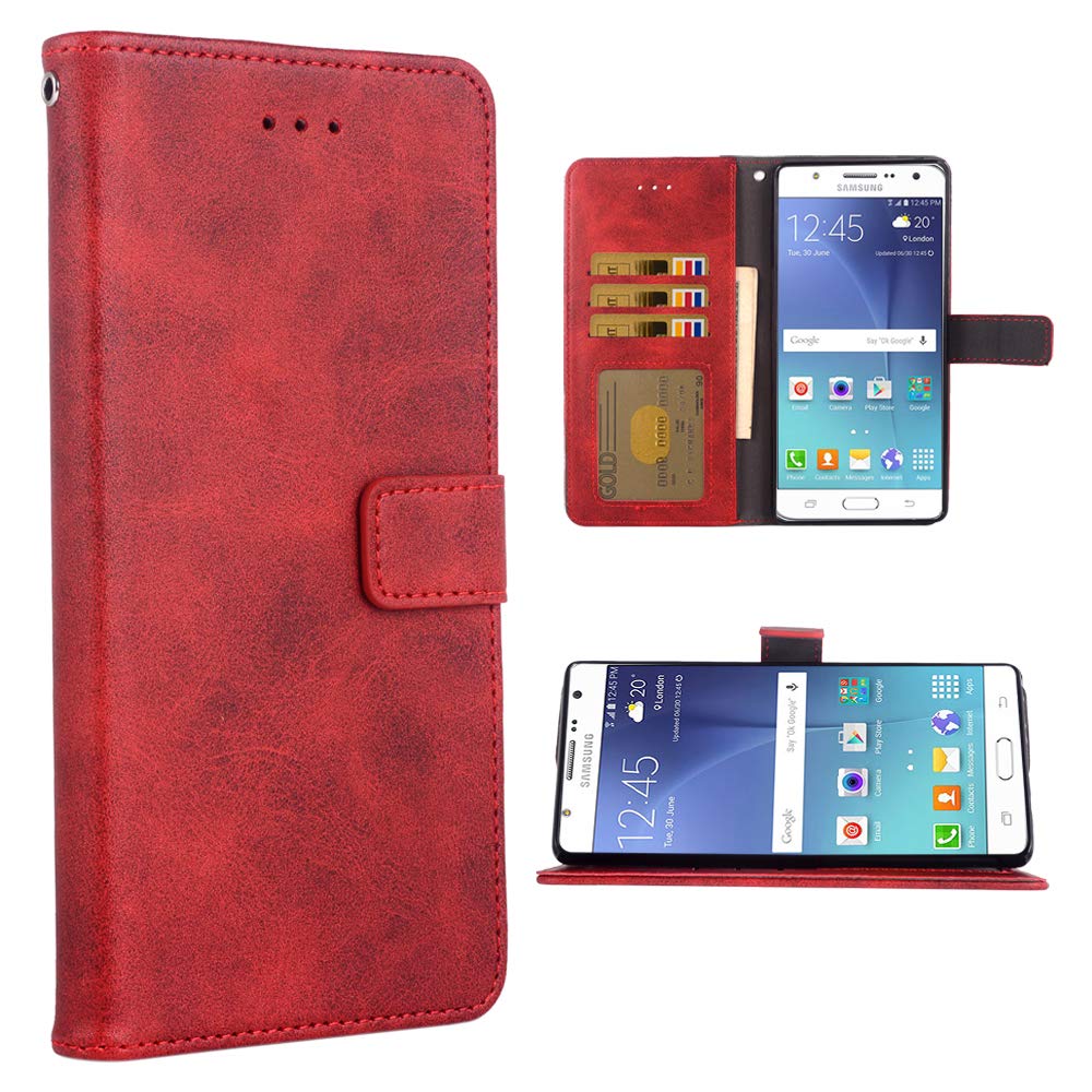 Phone Case for Samsung Galaxy J7 2015 Folio Flip Wallet Case,PU Leather Credit Card Holder Slots Full Body Protection Kickstand Protective Phone Cover for Glaxay GalaxyJ7 J700 J700F J700H Women