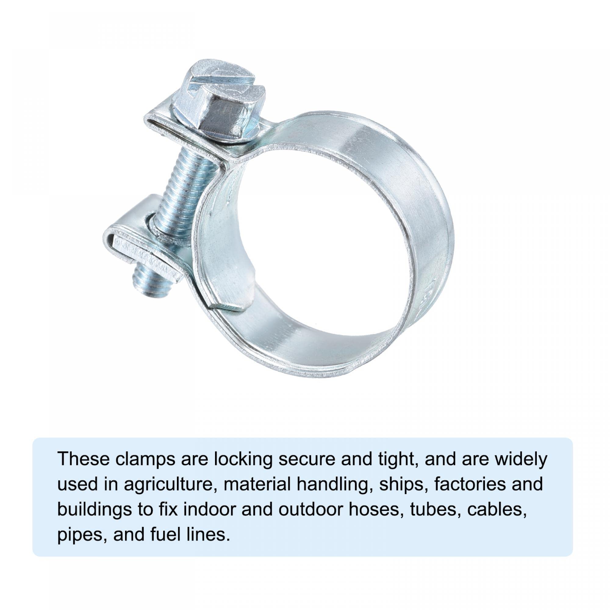 10 Mini Colliers De Serrage En Inox 304 Pour Tuyaux (16-18 Mm) – Idéal Pour Tuyaux D’eau, Carburant, Air Ou Silicone