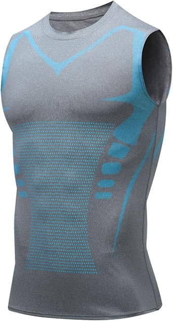 V Boost V2 Compression Shirt for Men, Sleeveless Tank Top with Posture Support, Quick-Dry for Gym & Daily Wear