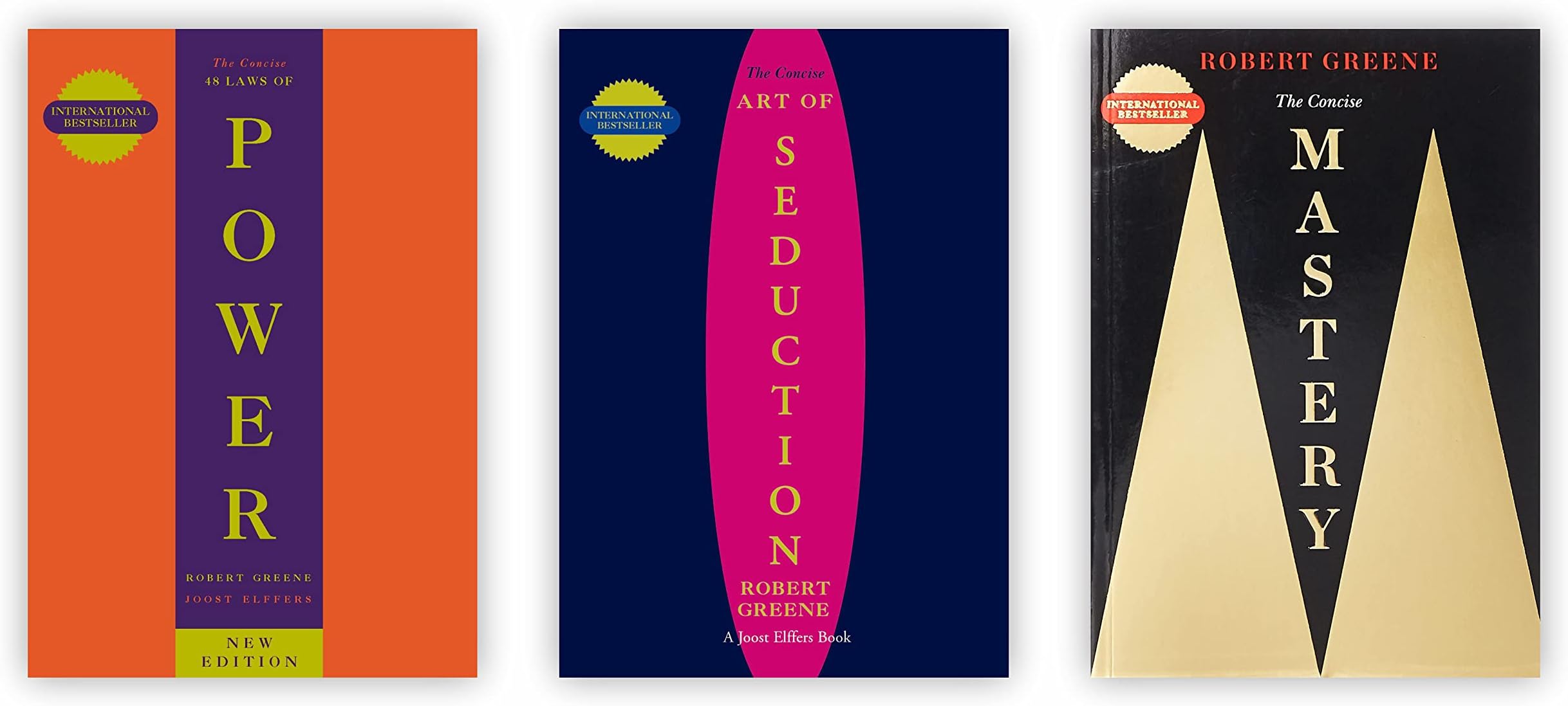 The Robert Greene Collection 3 Books Set (The Concise 48 Laws Of Power, The Concise Mastery, The Concise Art of Seduction)