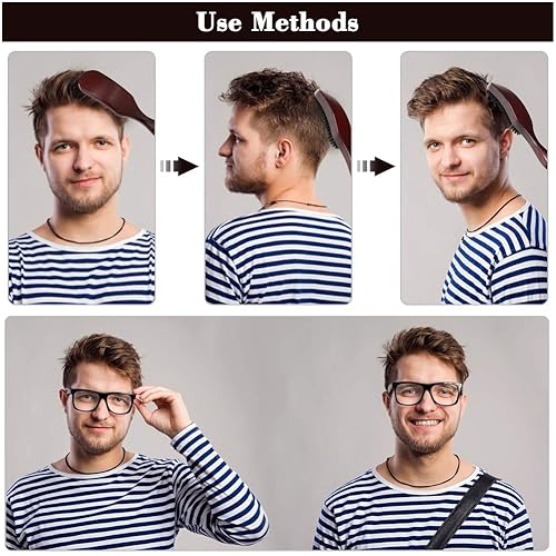 Miniatura 4 de Haosie Cepillo de pelo ondulado, cepillo de pelo de paleta de mango de madera, cepillo de pelo natural para hombres y mujeres de pelo fino fino