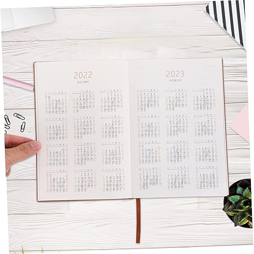 Miniatura 7 de STOBOK 3 piezas 2022 - Agenda de viaje para citas agenda mensual Ting Dark para oficina regalos semanales para escribir en el libro para calendario