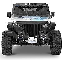 Vista 2 de Hooke Road Mad Max Kit de parachoques delantero (con alas) y parachoques trasero para camioneta Jeep Gladiator JT 2020 2021 2022 2023 2024 2025