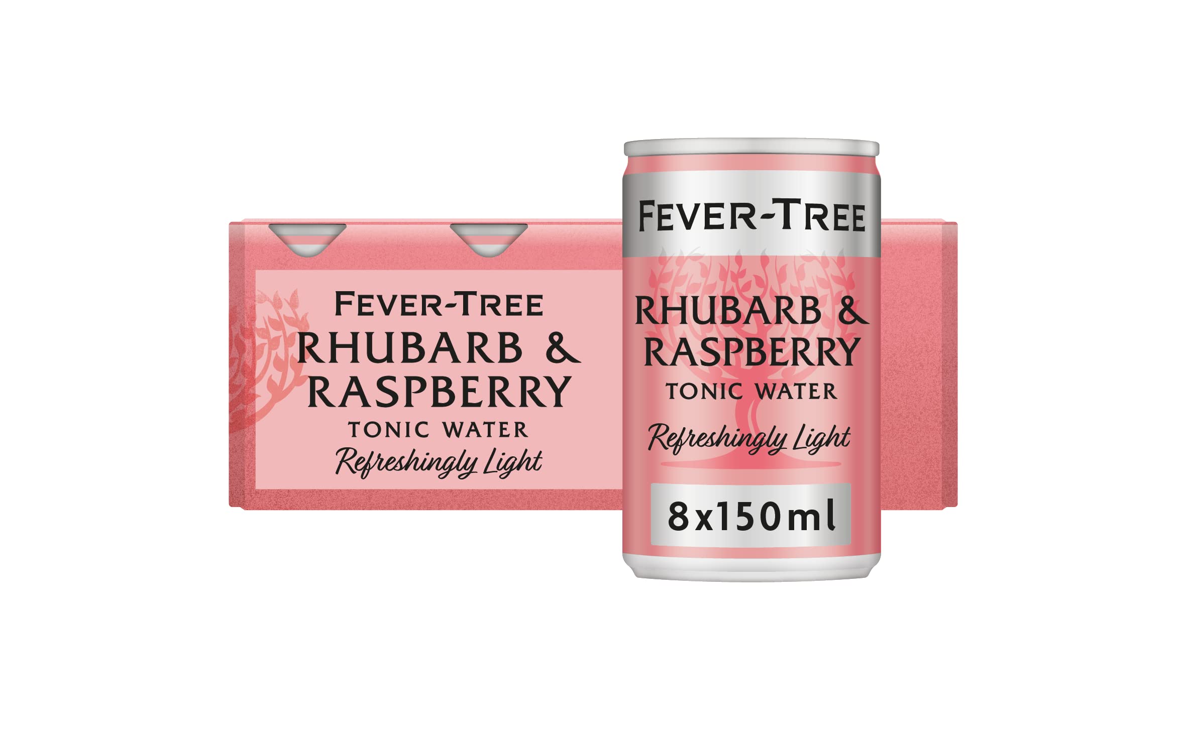 Fever-Tree Refreshingly Light Rhubarb & Raspberry Tonic Water 8x150ml