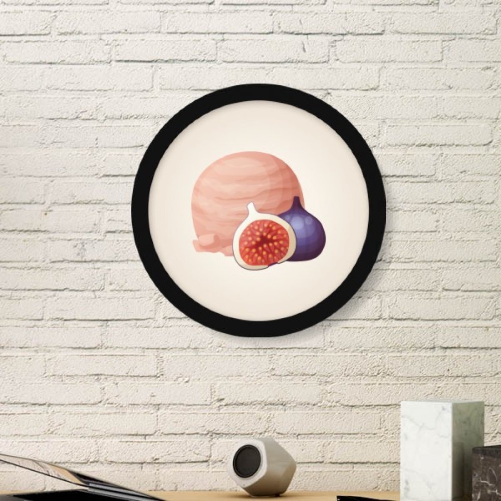 Cadre photo en bois rond noir grand format pour une décoration murale de salon moderne