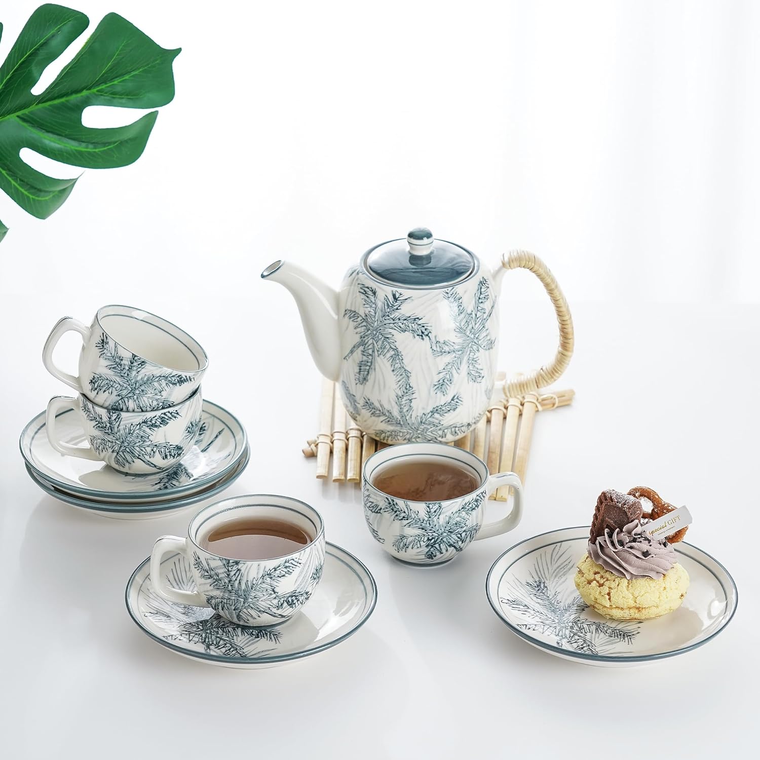 Amazon.com | TERESA'S TEASET Ceramic Tea Sets for adults with
