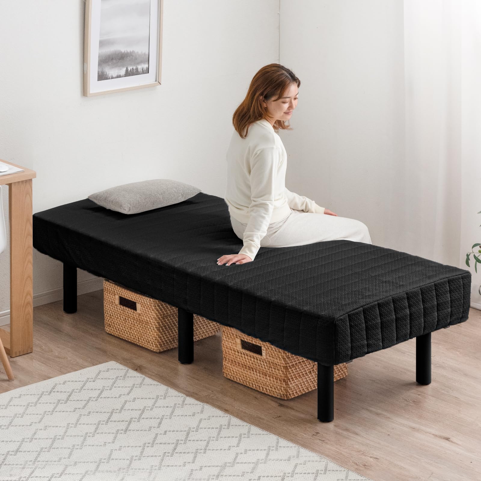Amazon.co.jp: タンスのゲン 脚付きマットレス セミシングル【実用新案