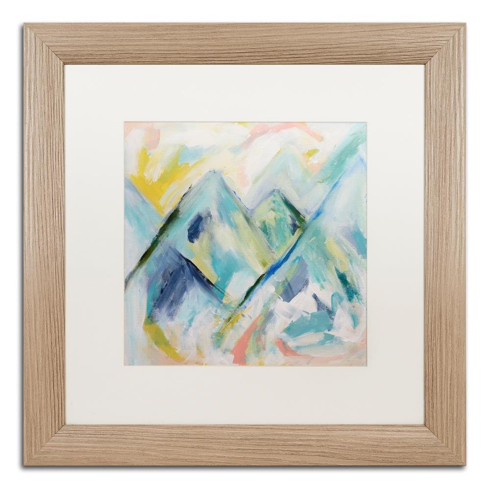 Mile High by Carrie Schmitt, White Matte, Birch Frame 16x16-Inch