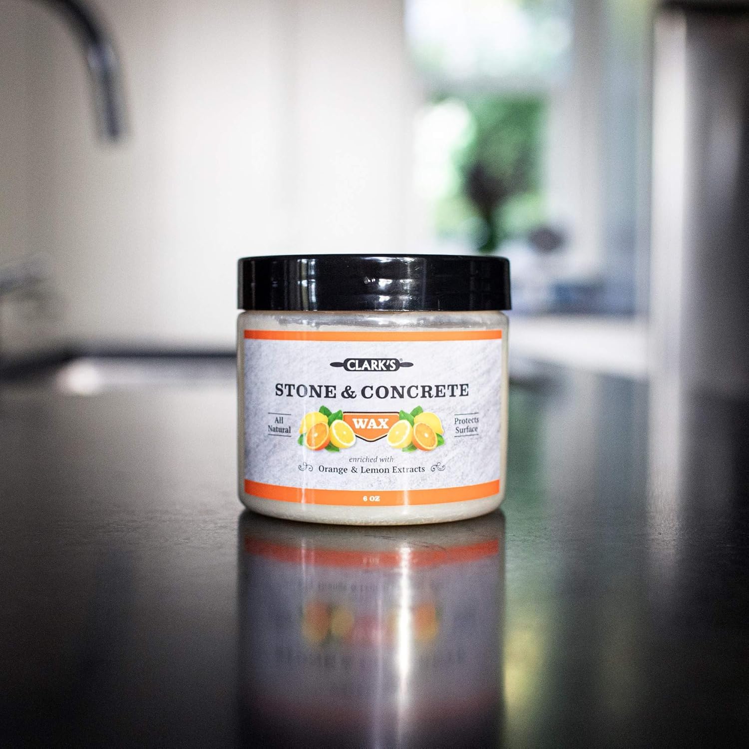 Soapstone and Concrete Sealer (Wax) by CLARK'S | Large 32 ounce | Natural Beeswax and Carnauba Wax | Countertop size for Soap Stone - Slate - Concrete