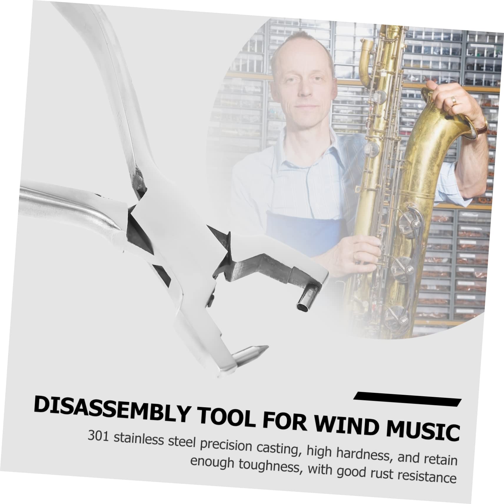 FRCOLOR Tragbares Werkzeug Federentfernung für Musikinstrumente aus für Saxophon Klarinette und Instrumente Leicht und Langlebig