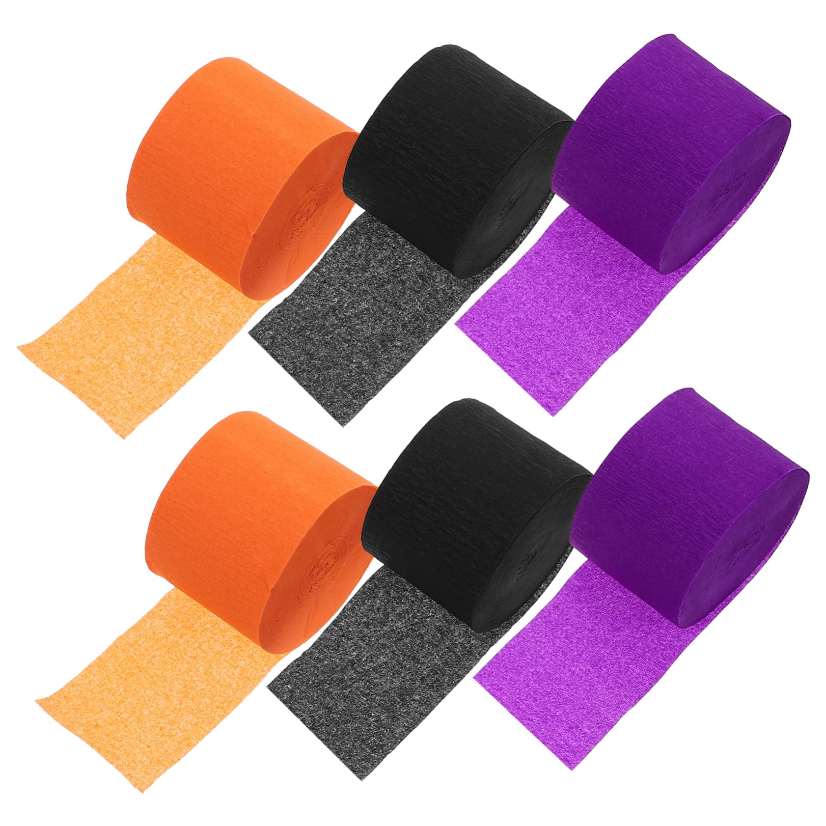 OSALADI 6pcs Orange Crepe Paper Rolls for Birthday Decor Streamer Paper Party Supplies Decorative Streamers for Doorway Halloween Festivals