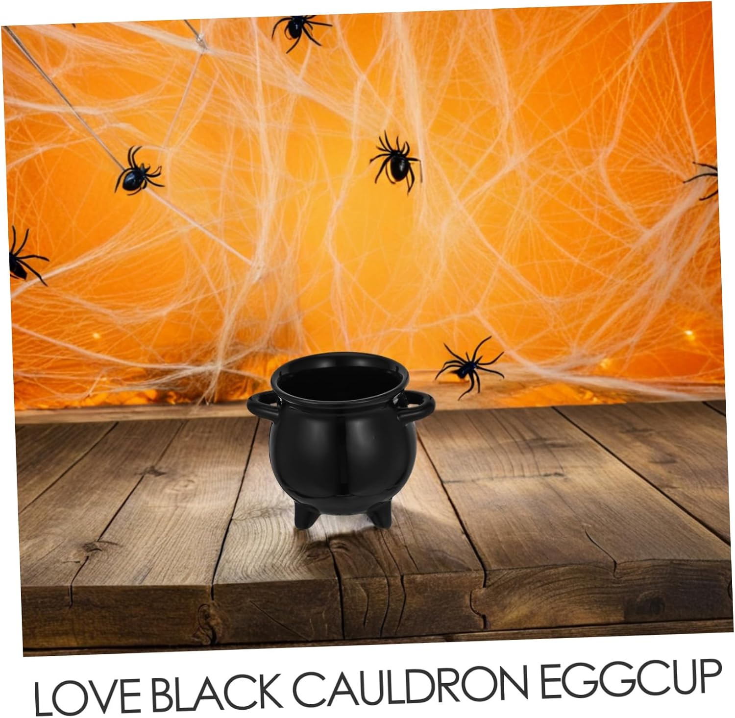 ABOOFAN Ceramic Witch Cauldron Candy Bowl for Halloween Party Decorations Snack Jar with Charming Design for Treats and Kitchen Storage