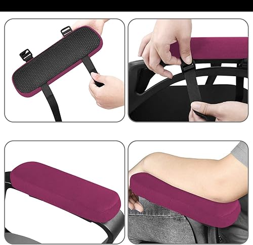 Miniatura 3 de MOSISO Almohadillas para reposabrazos de silla (paquete de 2), fundas de espuma viscoelástica para silla de hogar, oficina, cómodas, cojín para