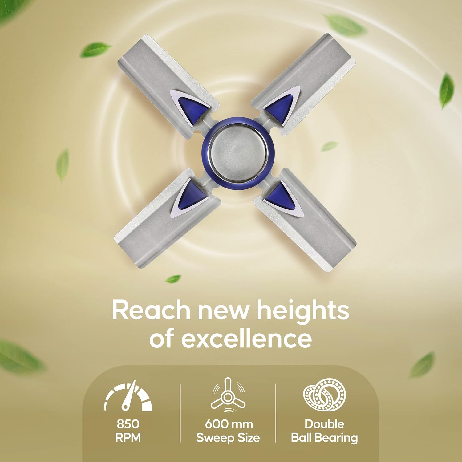 LONGWAY Starlite-1 600mm/24 inch High Speed Anti-dust Decorative 5 Star Rated Ceiling Fan 850 RPM with 3 Year Warranty (Silver Blue, Pack of 1) 17 71N1TLknsQL. SL1500