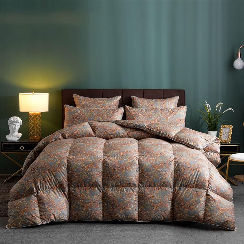95 White Goose Down Winter Quilt Core Cotton Hotel Silent Thick Goose Down Quilt(240x260cm)