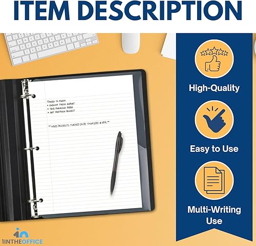 Miniatura 5 de 1InTheOffice Filler Paper College - Papel para carpeta de hojas sueltas de 8.5 x 11 pulgadas, 3 agujeros, tamaño carta, (400paquete)