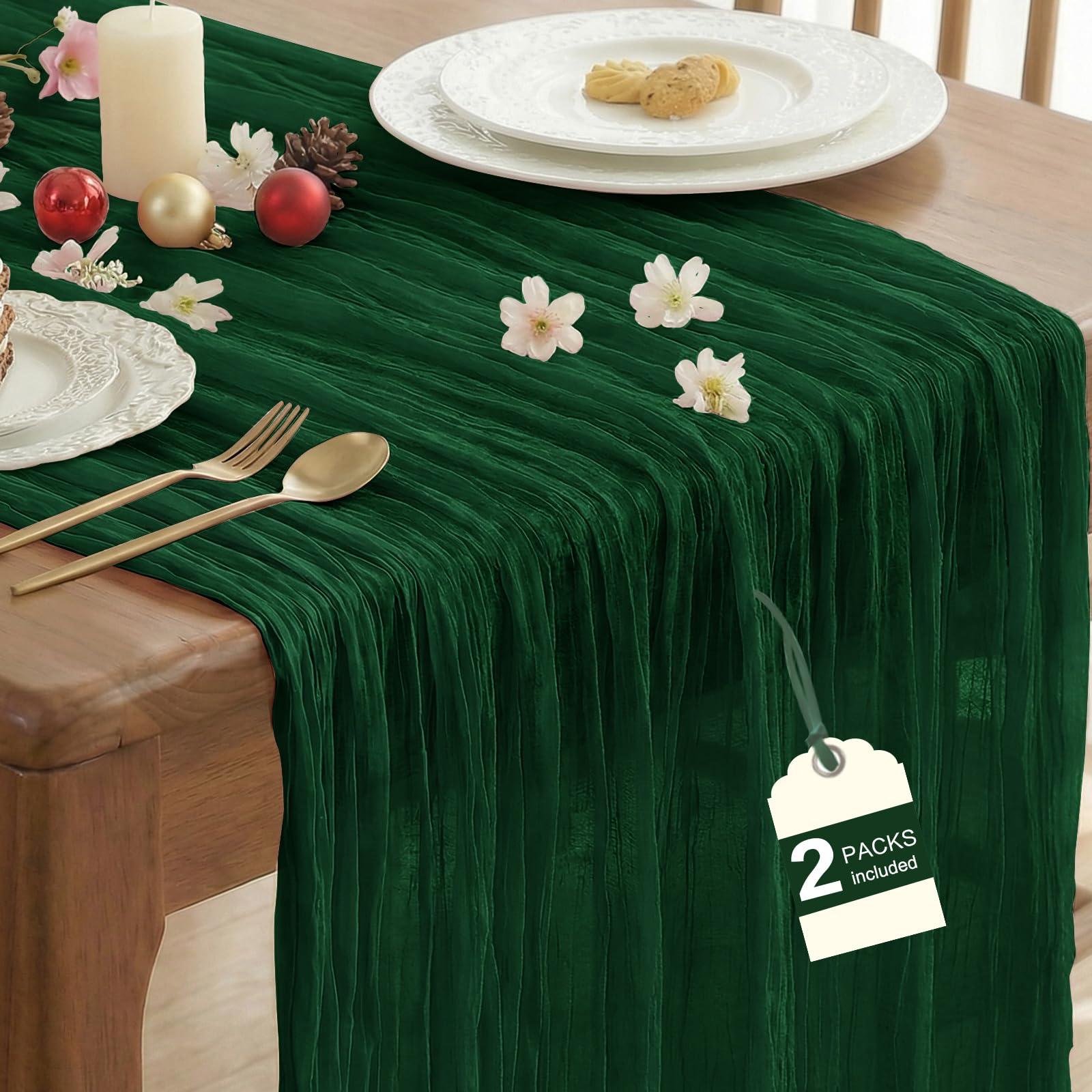 Pink Cheesecloth Table Runners - Fall Party Decor -19