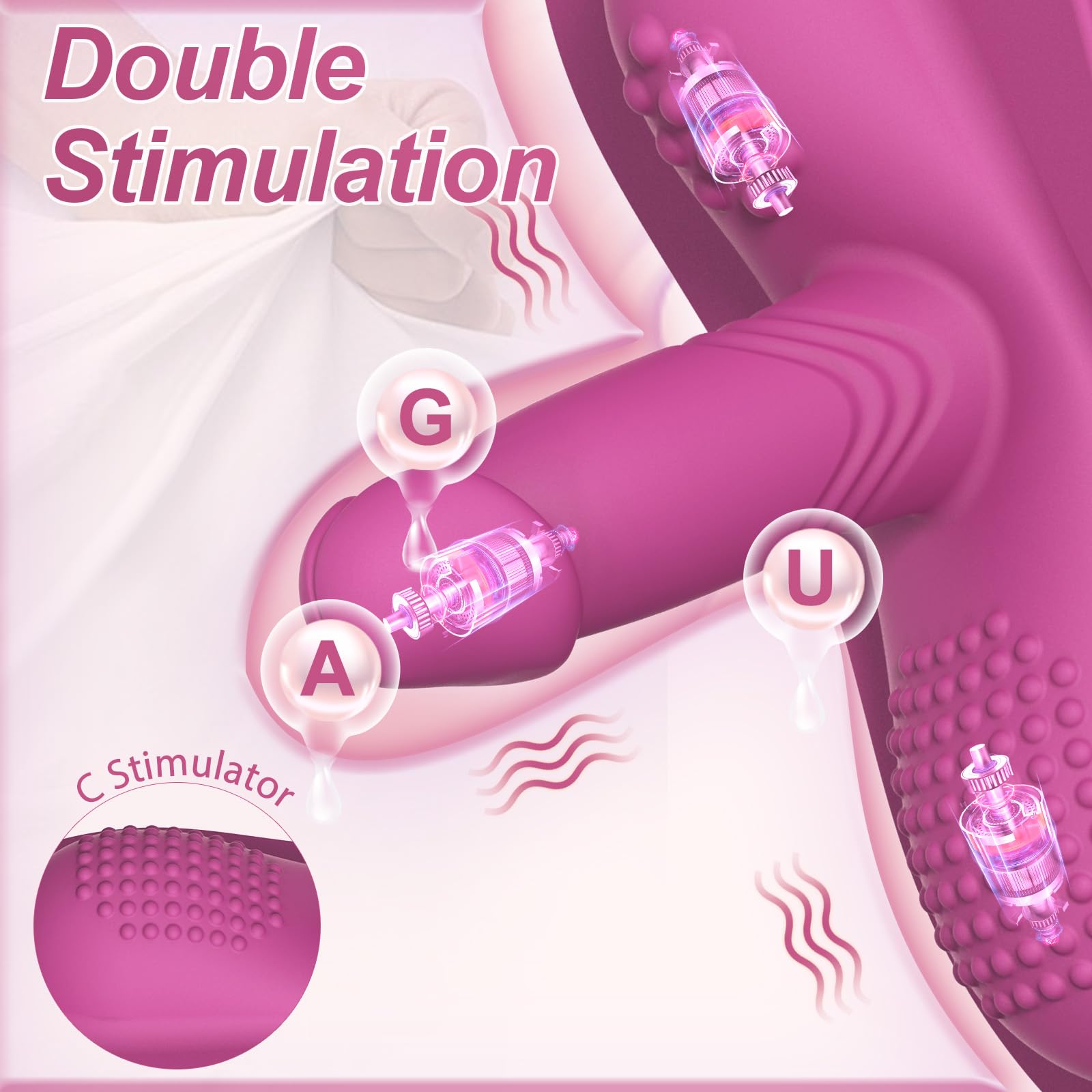 Women Sex Toys Sit and Ride Vibrators Dildo with 10 +10 Vibrating Modes, REYHKINO Remote Control Vibrator Clit Anal G Spot Double Stimulator, Monster Dildo Adult Sex Toy Games for Women Men Couples: Purple