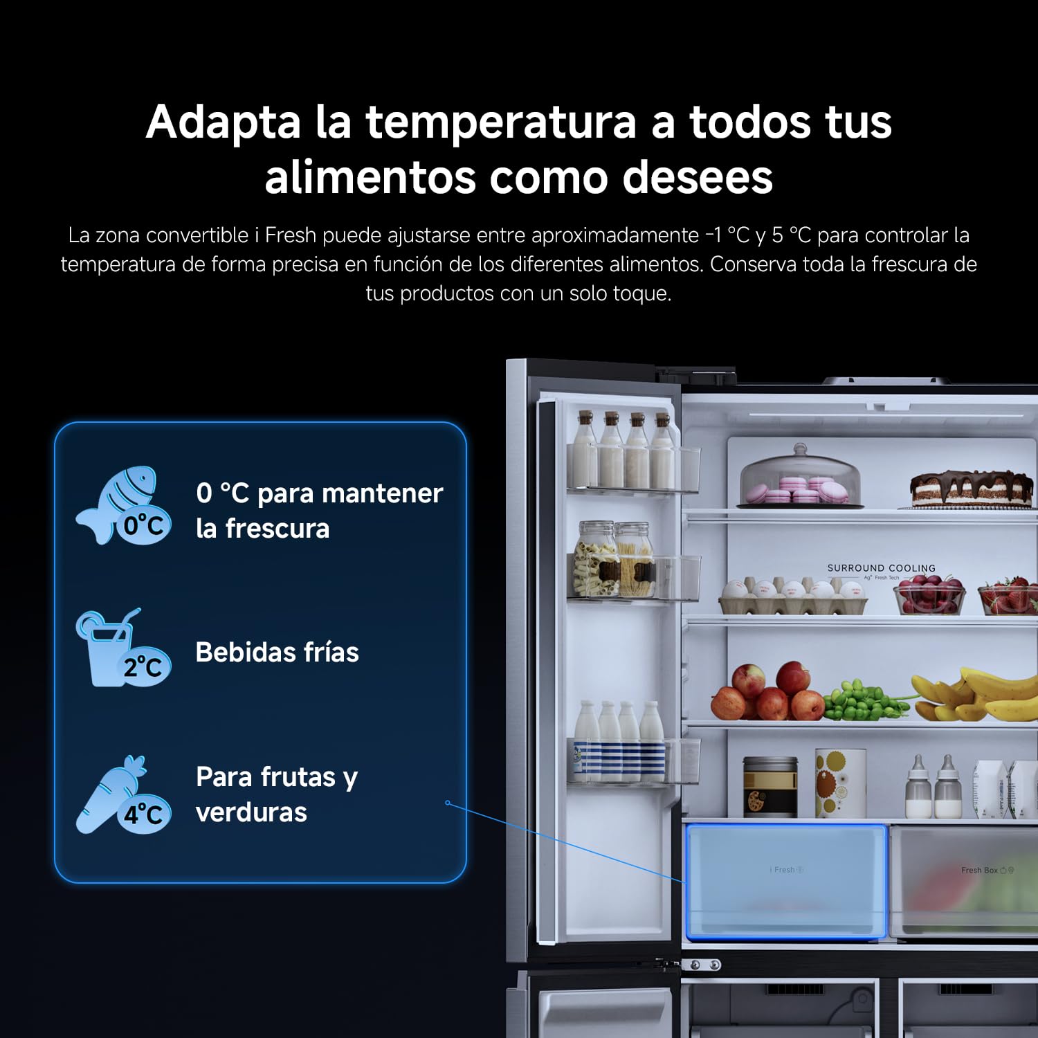 XIAOMI Mijia Cross Door Refrigerator 502L, No Frost, Ag⁺ Antibacteriana