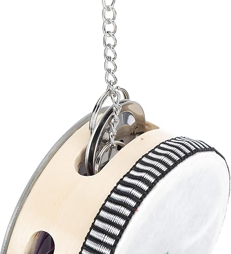 Miniatura 8 de Juguetes de espejo de pollo, juguetes de espejo colgante con campana, juguete de tambor de espejo de pollo para mascotas, pollo, gallinas,