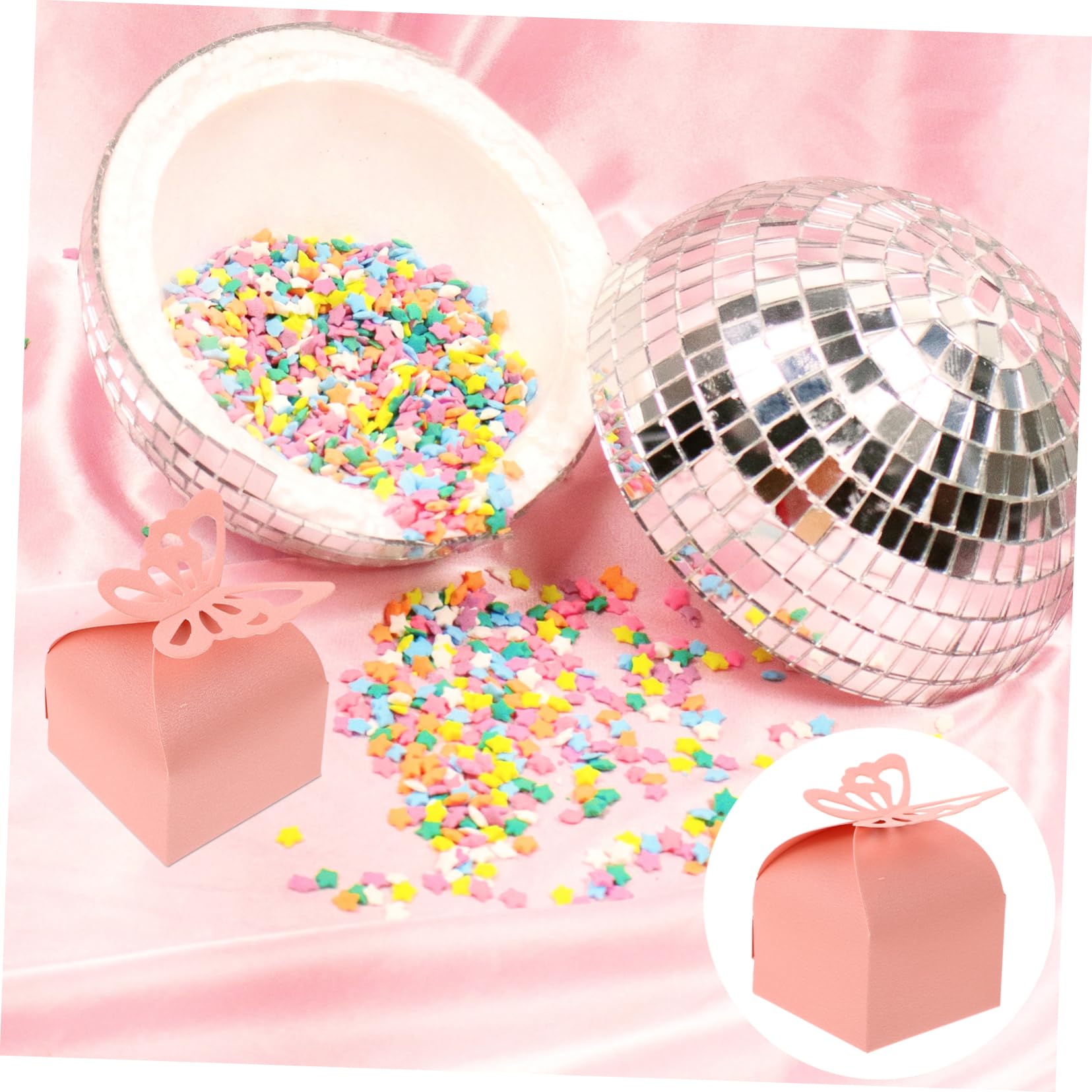 Beavorty Hollow-out Wedding Candy Boxes 50pcs Paper Craft Boxes for Present Wrapping Candies