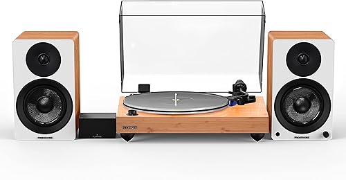 Fluance Reference RT85 Tocadiscos de vinilo de alta fidelidad con preamplificador de fono PA10 y altavoces Ai41 de 5 pulgadas, Ortofon 2M cartucho