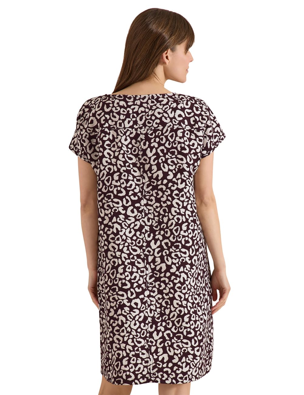 Cecil 1408946 Robe léopard en Lin mélangé Femme (Lot de 1)
