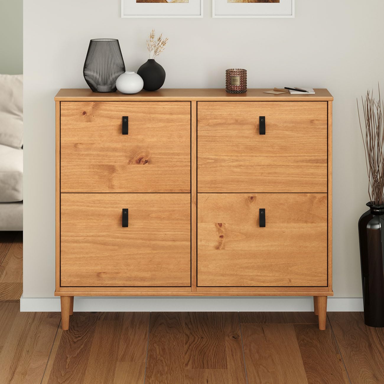 mikiセット IDIMEX Sapateira Horizontal Madeira Multiuso 4 Portas Mikka