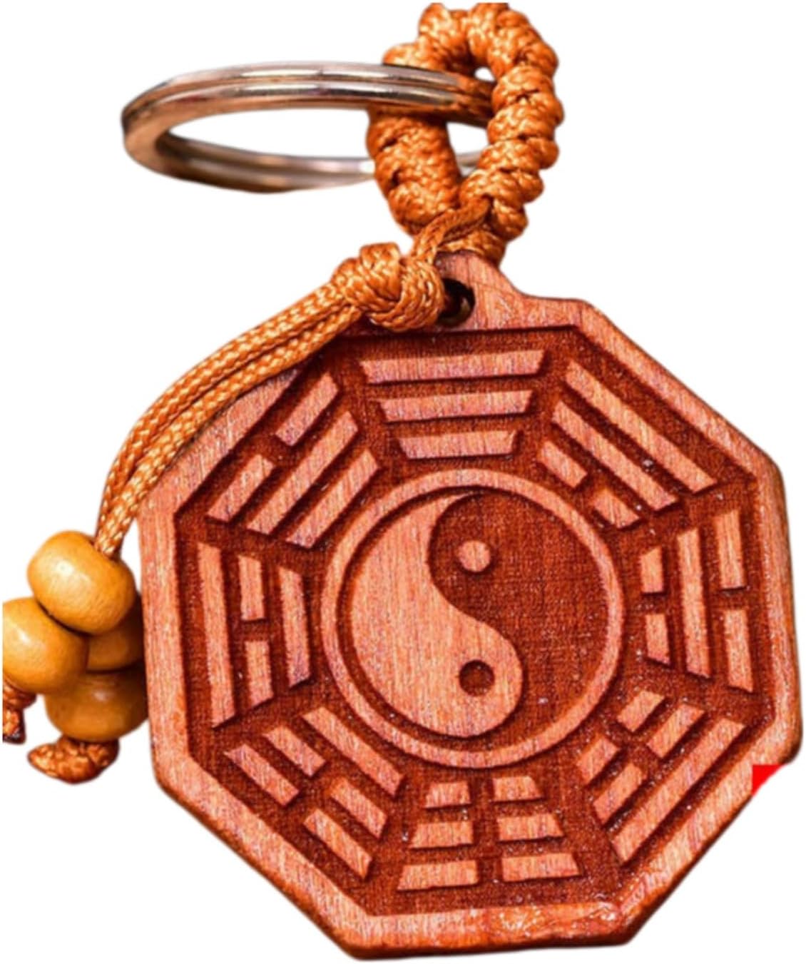 桃木讳牌 Feng Shui Good Amulet 无事牌木雕真形图护身符印章字牌吊坠朱砂男女士 fengshui Chinese Tassel Ornaments-1139