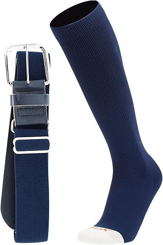 MadSportsStuff - Combo de calcetines y cinturón de sóftbol o béisbol, tallas profesionales para jóvenes y adultos