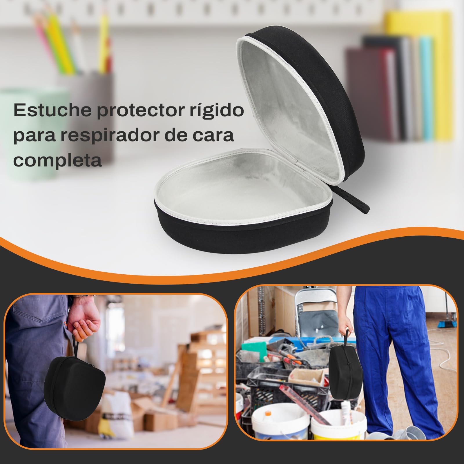 Estuche de viaje rígido para máscara respiratoria facial completa 3M 6700 6800 6900, estuche rígido para máscara respiratoria facial completa serie 6000, bolsa para máscara de gas, bolsa para máscara