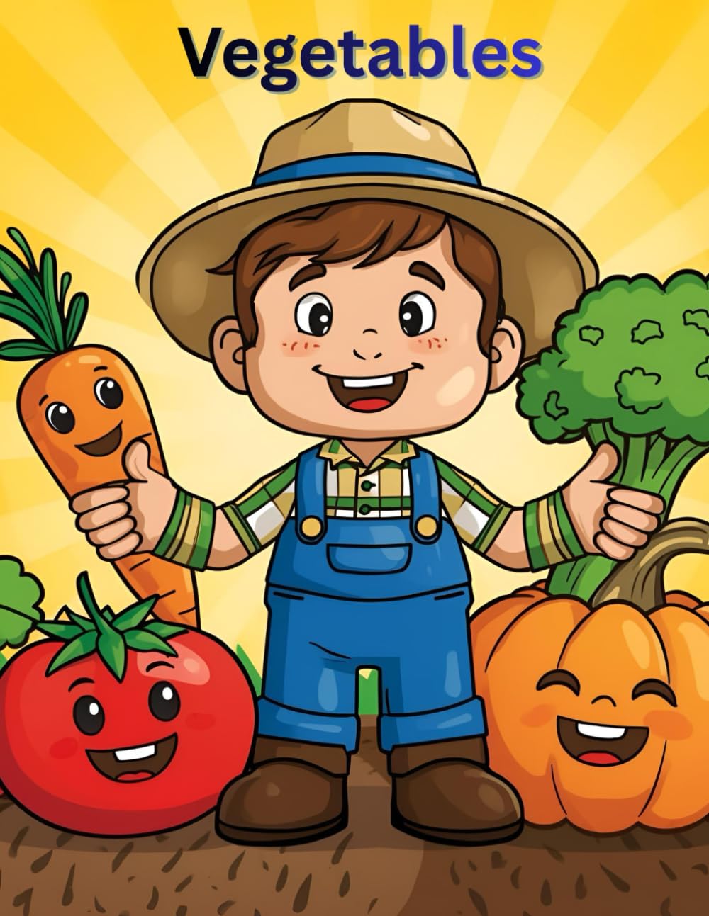 Vegetable Coloring Book for Kids: Fun & Cute Veggie Coloring Pages for Toddlers and Children Ages 3–8 | Easy, Big, and Bold Designs
