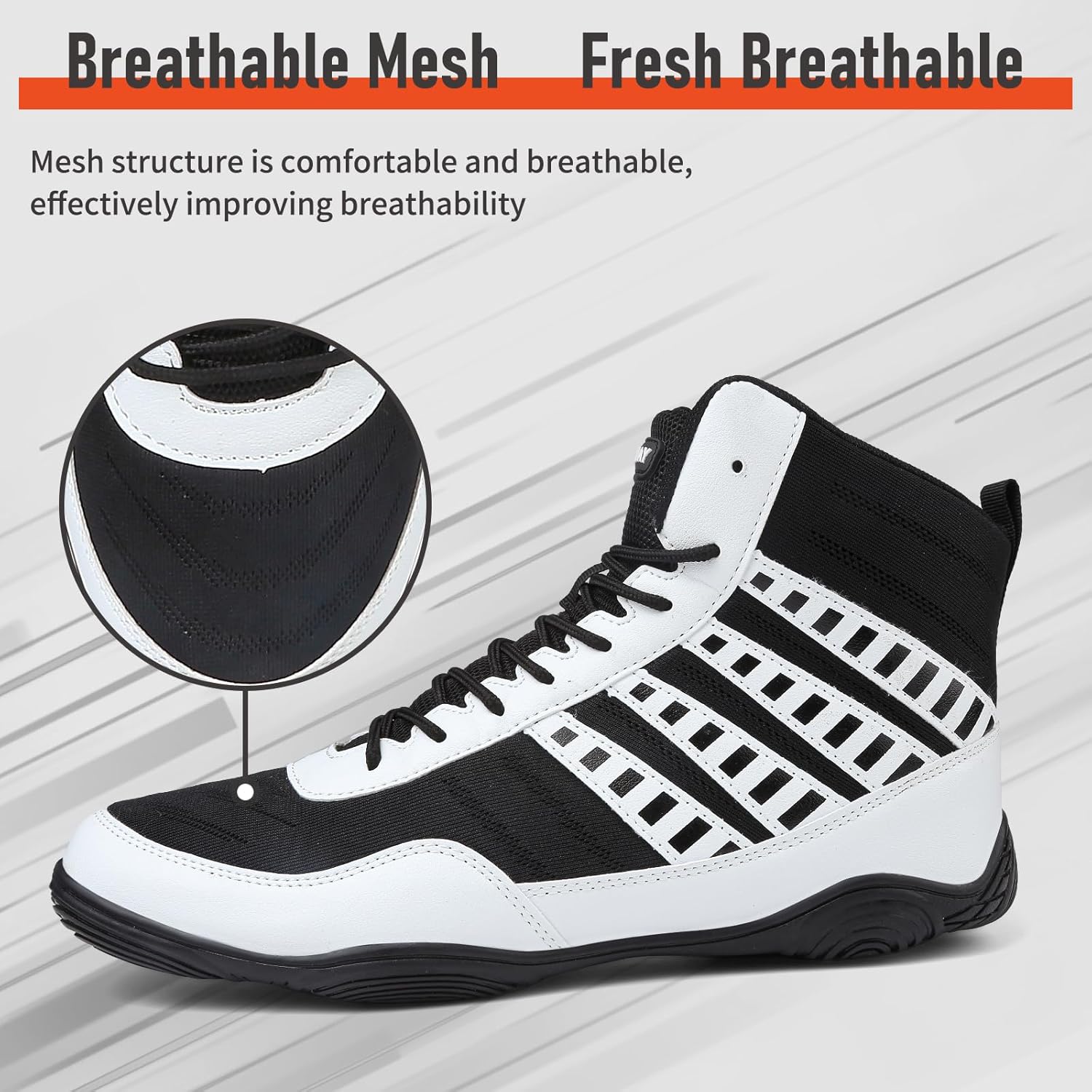 Wrestling Shoes Boxing Shoes for Men Pro Wrestling Boots High Top Fitness Weightlifting Powerlifting Shoes - Image 4