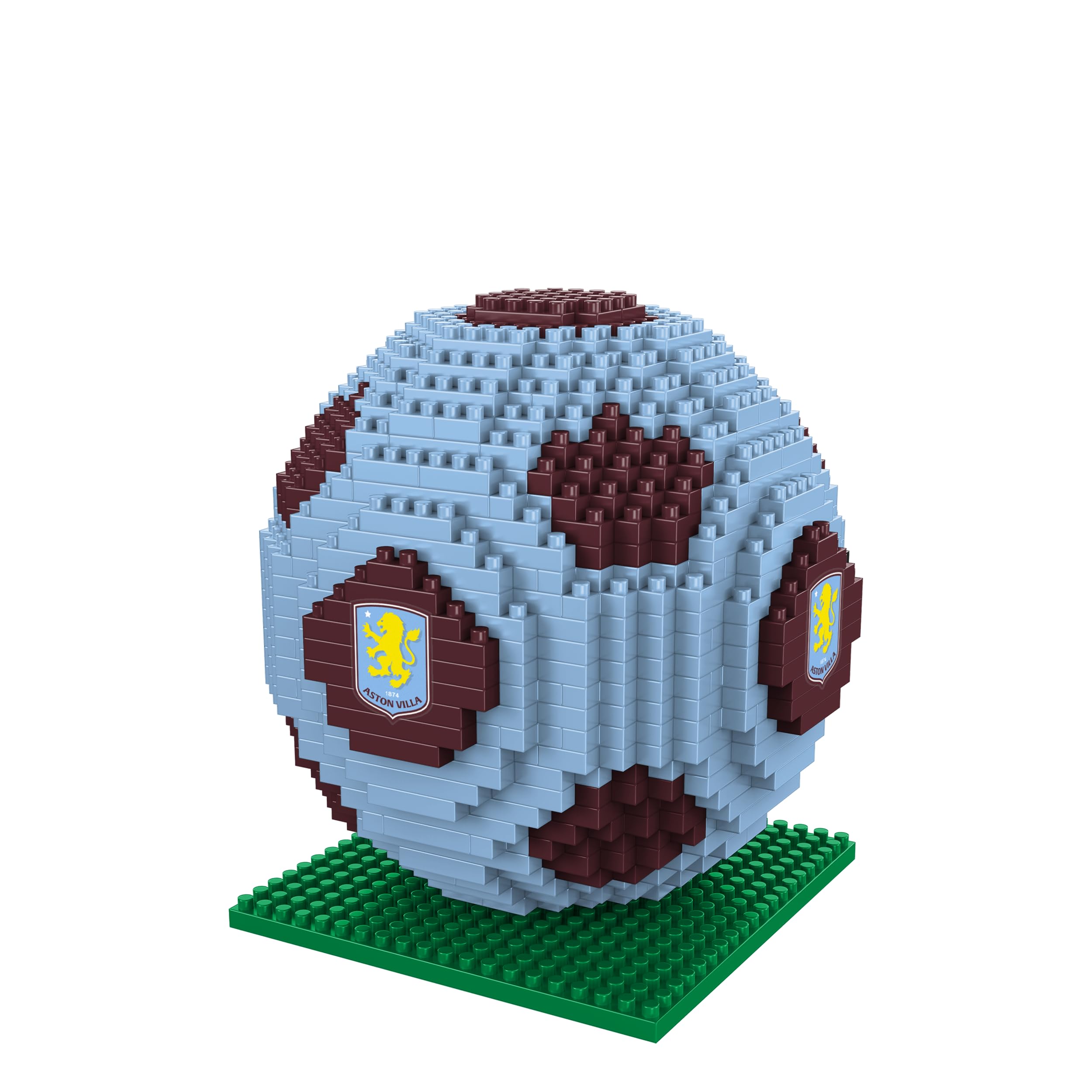 FOCO Officially Licensed Aston Villa FC BRXLZ 3D Bricks Football Construction Toy Model In Alternate Team Colour