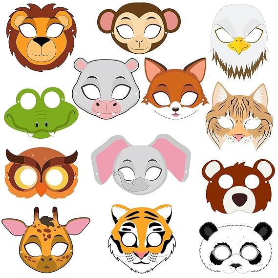 Zyozique 13 Piece Animal Masks Animal Costume Party Favors with 13