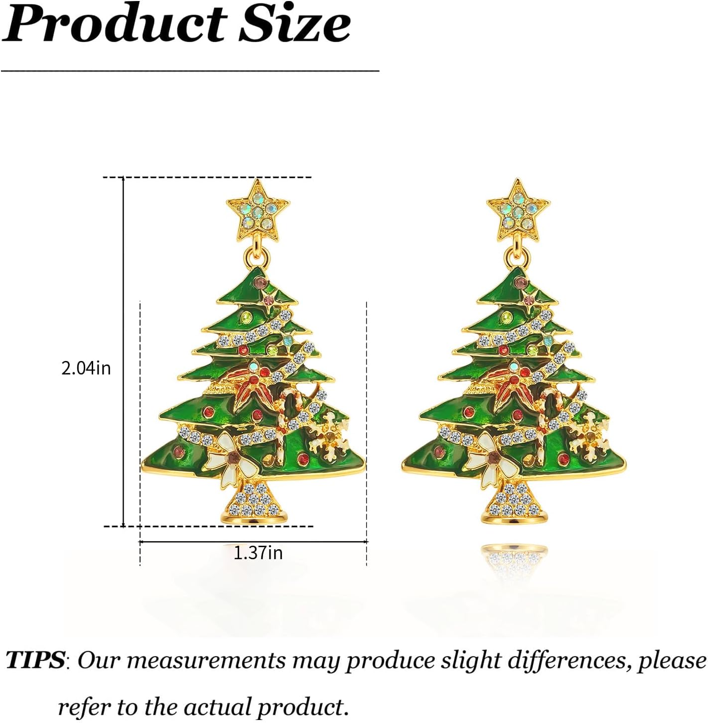Christmas Tree Earrings for Women Acrylic Dangle Christmas Earrings Holiday Gifts Stocking Stuffers Party Jewelry - Image 6