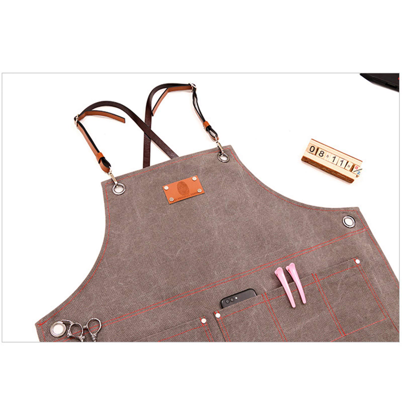 AXUHENGO Divisa da cuoco con tasche unisex manica corta da ristorante