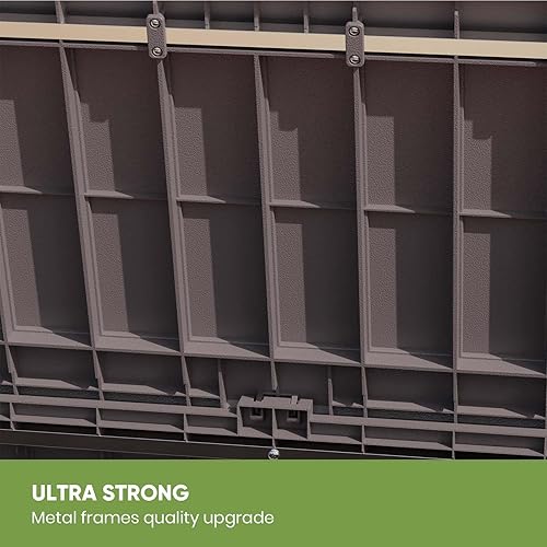 Vista 116 de Patiowell 30 Gallon Resin Deck Box, Outdoor Storage Box for Patio Furniture, Deliveries, Pool Supplies,Waterproof and Lockable, Grey