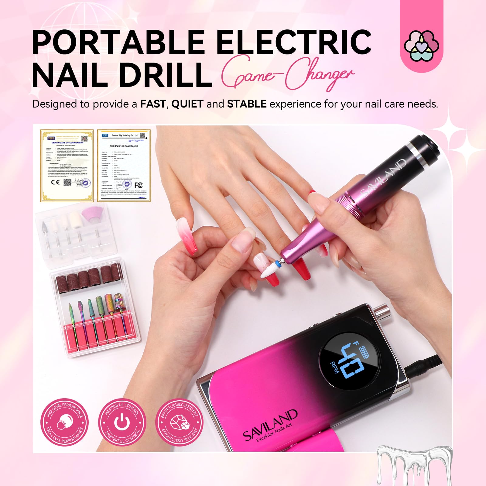 Amazon.com: SAVILAND Professional Electric Nail Drill Machine