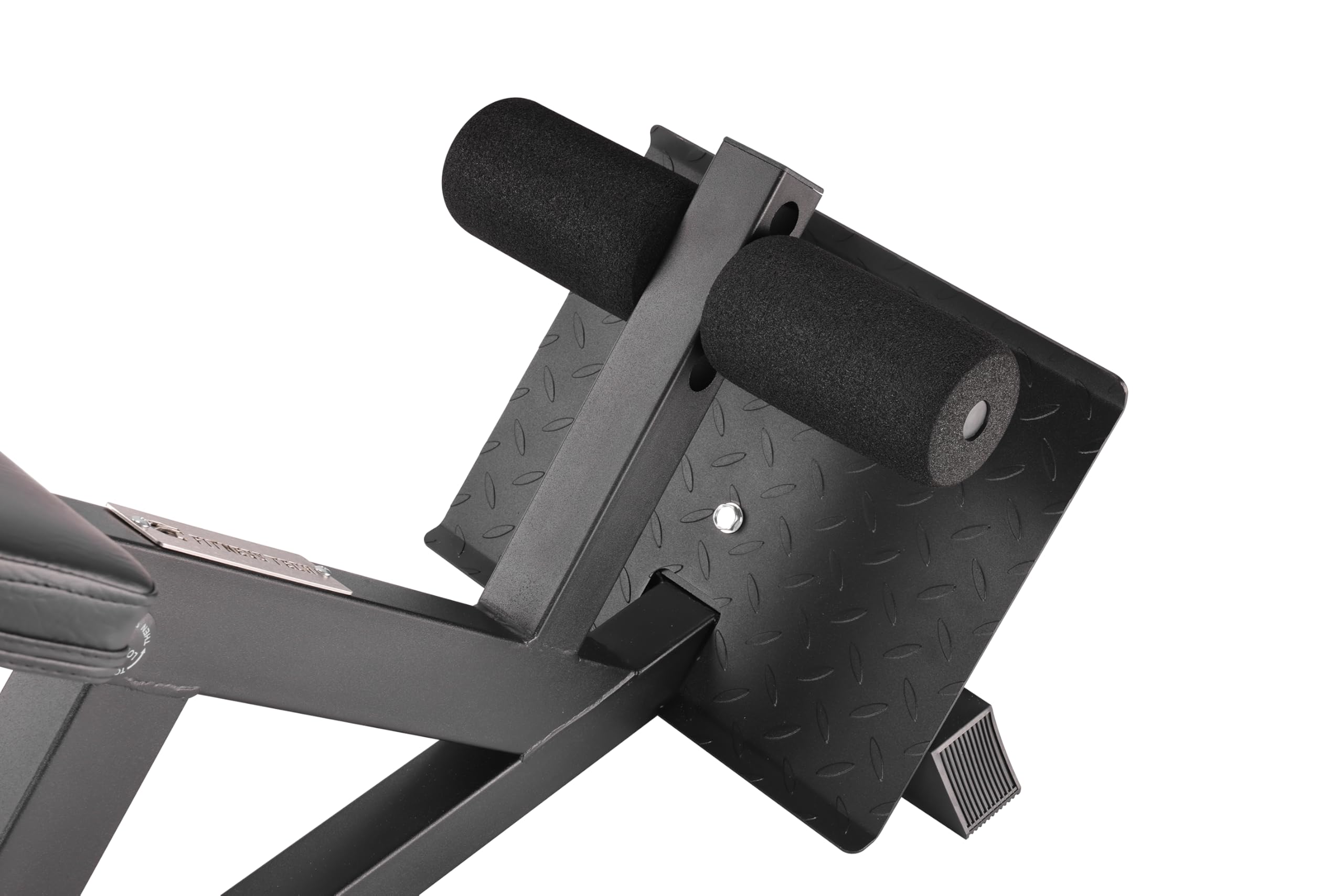 Banco de Extensión Lumbar para Ejercicios, Silla Romana para Espalda Baja Negra Ajustable en Altura, 126 cm x 63.5 cm x 75-60 cm, con Almohadillas Acolchadas, para Entrenamiento de Espalda