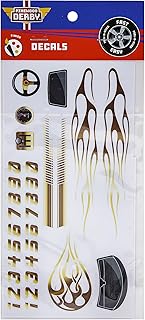 BSA Pinewood Derby - Adhesivo adhesivo para coche, diseño de llamas doradas Boy Scouts of America