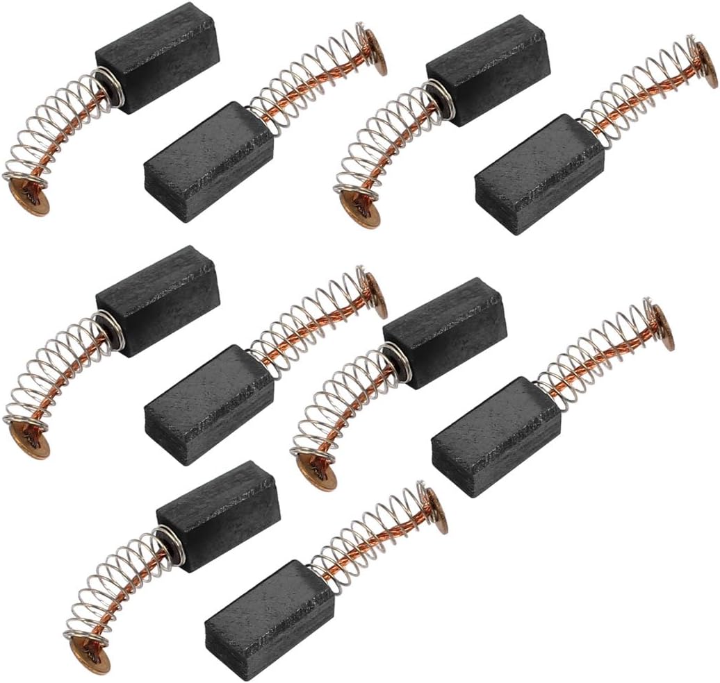 uxcell 5 Pairs 12x6x4mm Carbon Brushes Power Tool for Electric Hammer Drill Motor
