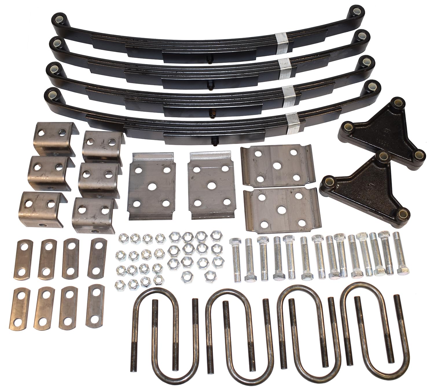 Rigid Hitch 3,500 lbs. Trailer Axle Suspension Kit for Tandem Axle Trailer (Leaf Springs, Hanger & U-Bolt kit)