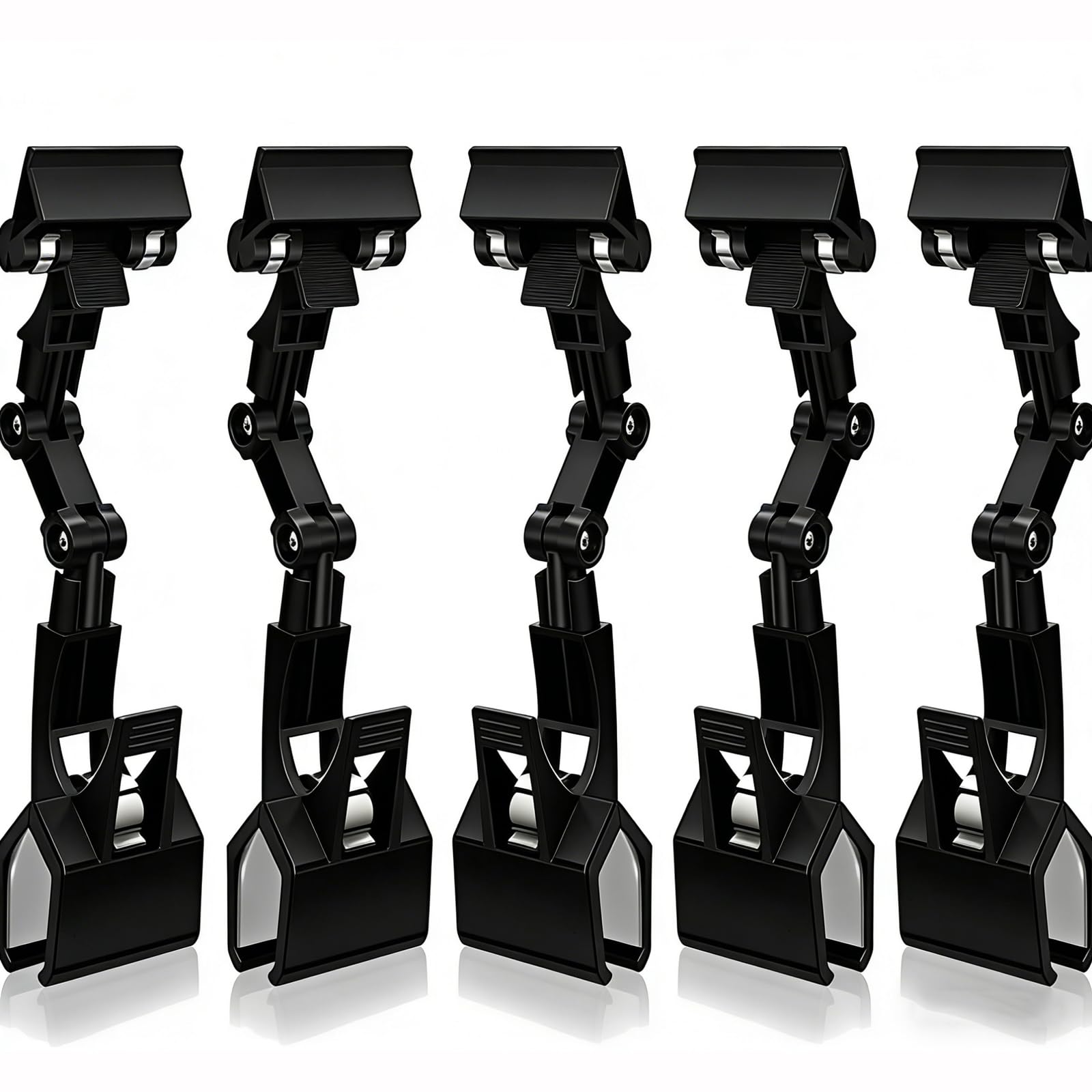 5 clips para carteles, soporte de papel para mesa, soporte de clip para soporte de papel, monitor de computadora, práctico soporte de suministros de artista (5 unidades, negro)