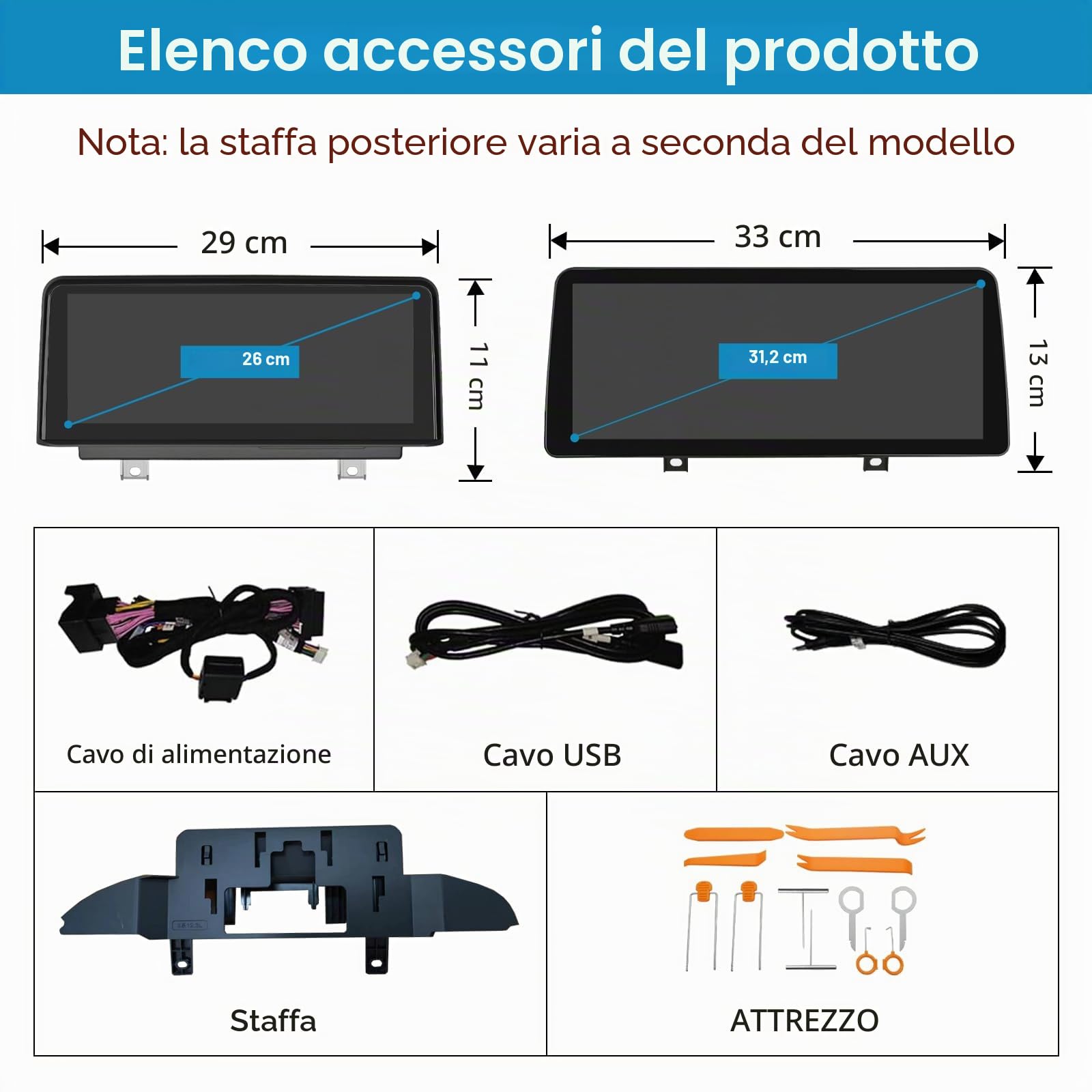 10,25 Pollici Touch Screen Autoradio con Wireless Carplay e Android Auto per BMW Serie 3 F30/F31/F34/F35 2013-2016 con Sistema NBT, Supporto Mirrorlink, Telecamera, Navigazione