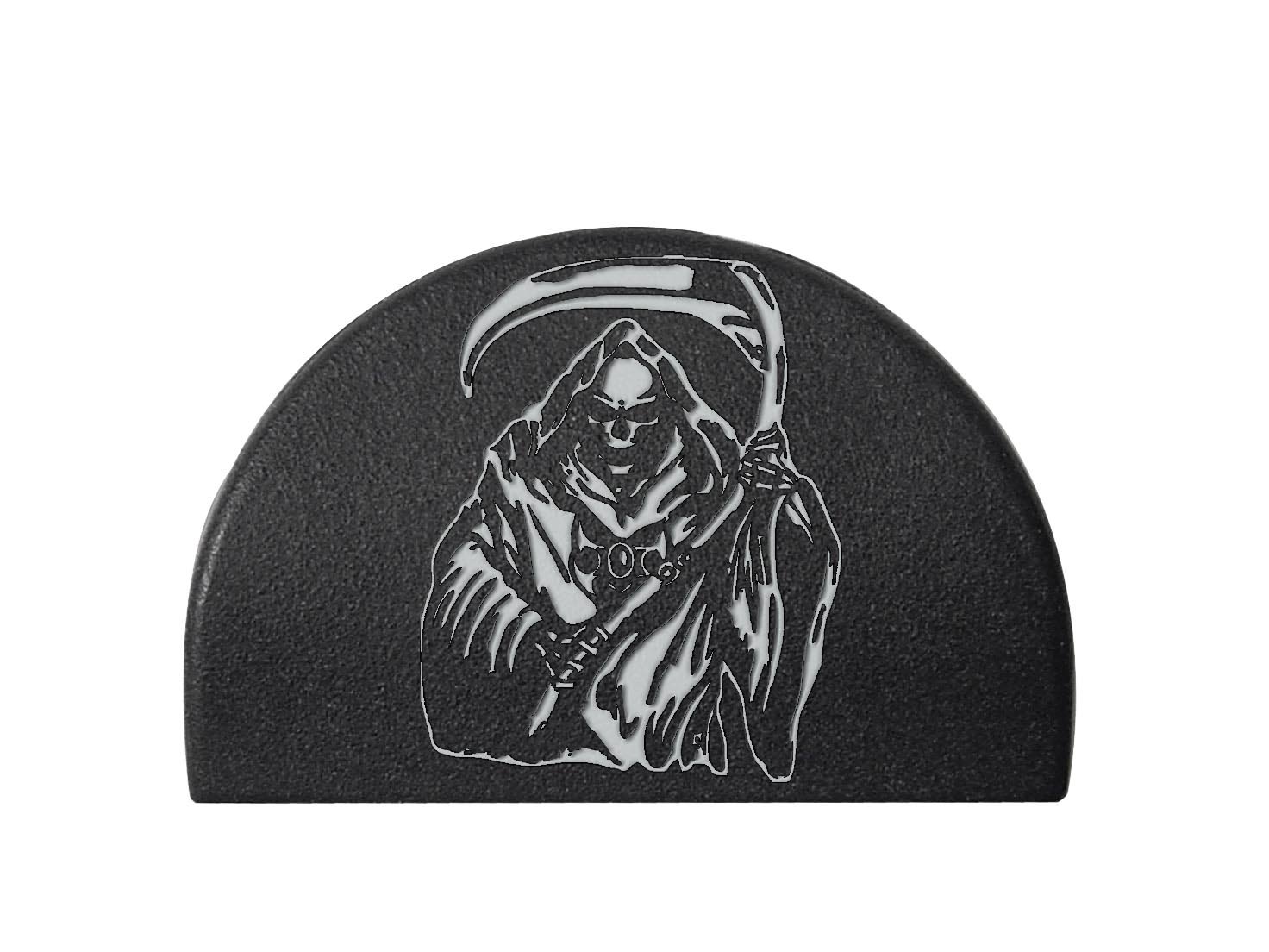 NDZ Performance JP1 Grip Plug for Glock 17 19 21 22 23 24 31 32 34 35 38 Gen 1-3 in 9mm .40 .357 10mm .45 ACP Color Filled Laser Engraved in Gray - Choose Design