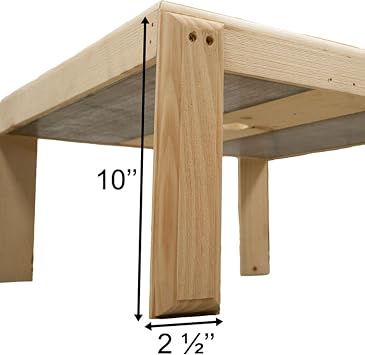 Large Standing Bird Feeder Tray Wooden Platform Feeder with Metal Mesh Base & Legs, Ground-Mounted Outdoor Bird Feeder for Seeds, Suet, Fruit Pine Construction, Made in USA